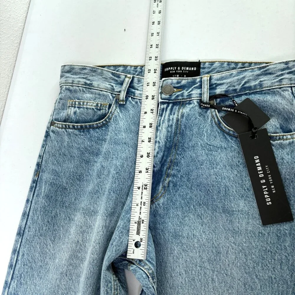 Supply & Denim Sacco Jeans Mens Size 32 Medium Frayed Hem Cotton Casual NWT‎